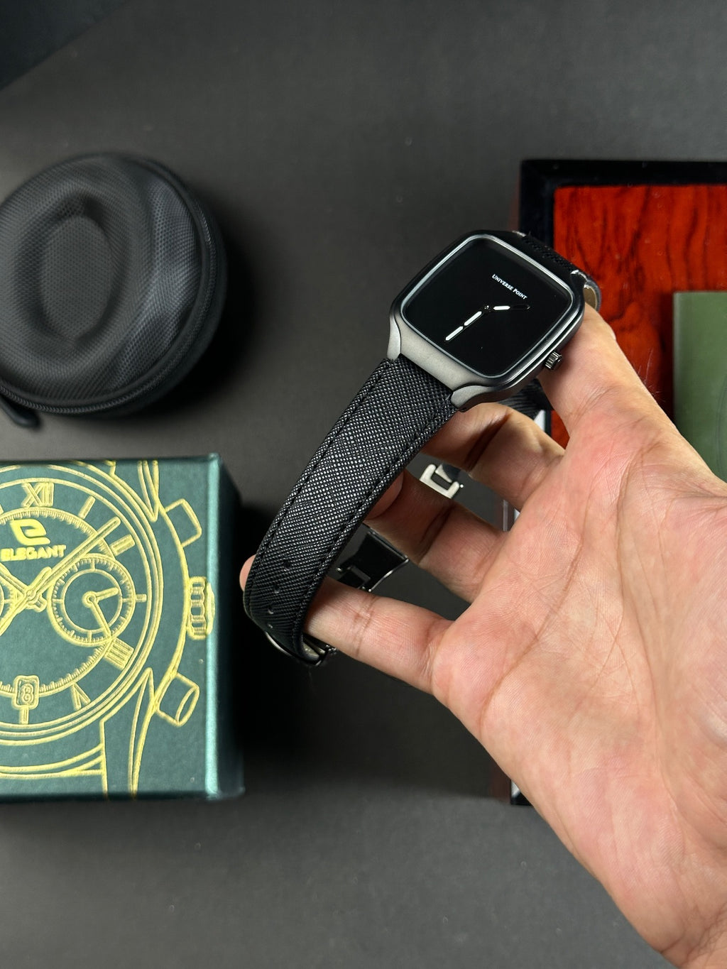 UP ALL BLACK - TEXTURED BLACK STRAPS MASTER LOCK