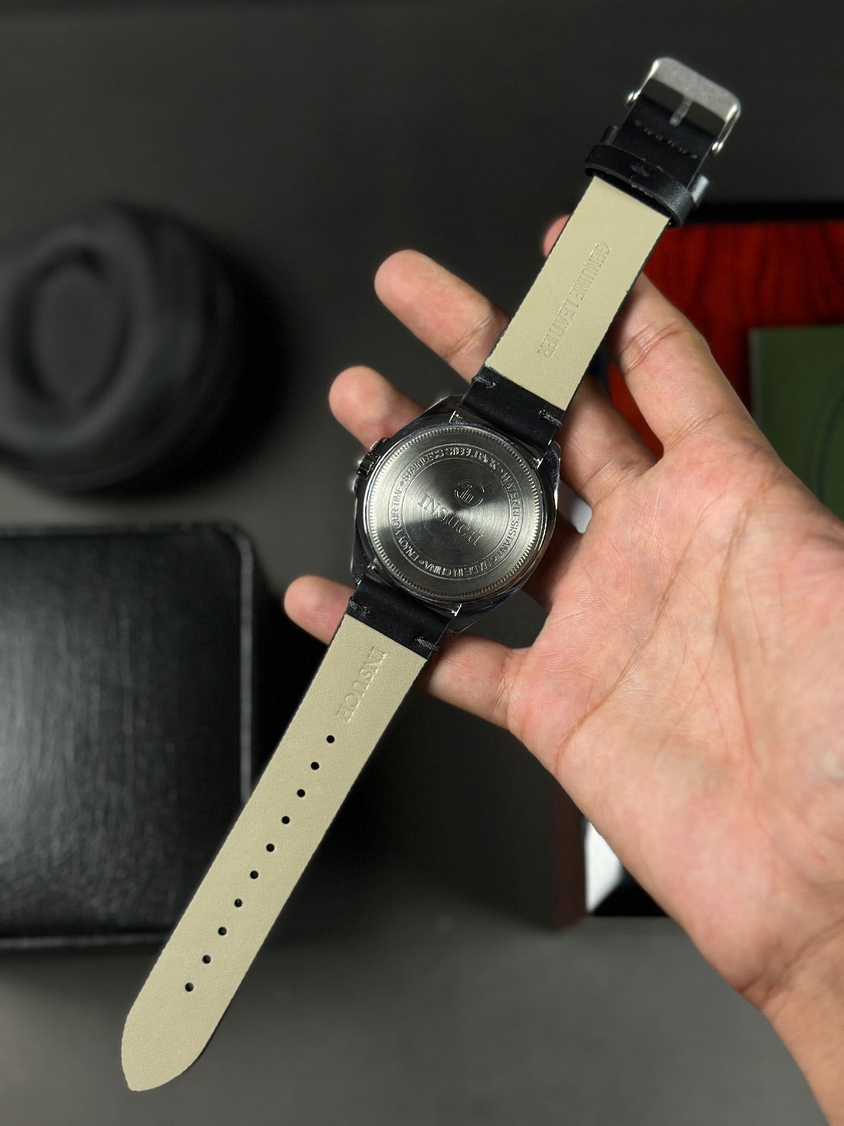 8 CORNERS WATCH BY INSUCH - HIGH QUALITY LEATHER STRAPS