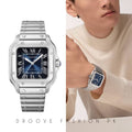 CTR SANTOS BLUE DIAL WITH SILVER CASE - HEAVYWEIGHT WATCH