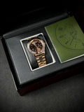 RLX DAY DATE - ROMAN NUMERALS COPPER CASE WITH CHOCOLATE BROWN DIAL WATCH