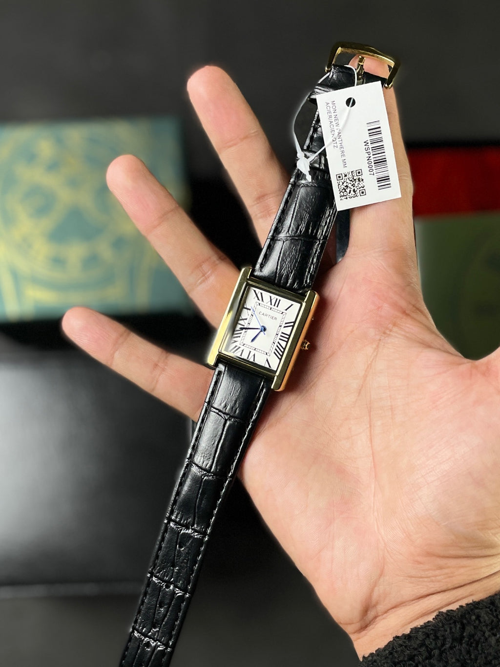 CTR TANK GOLDEN CASE WHITE DIAL WITH BLACK STRAPS - PREMIUM_GRDE WATCH