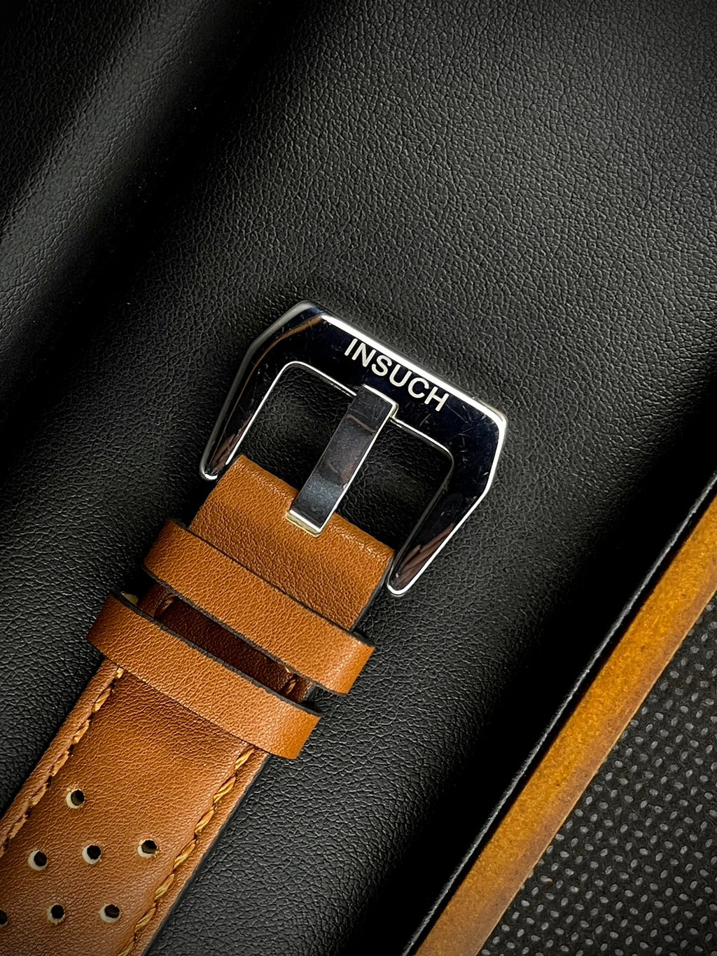 INSUCH ORIGINAL CHRONOGRAPH - BLUE DIAL WITH BROWN STRAPS