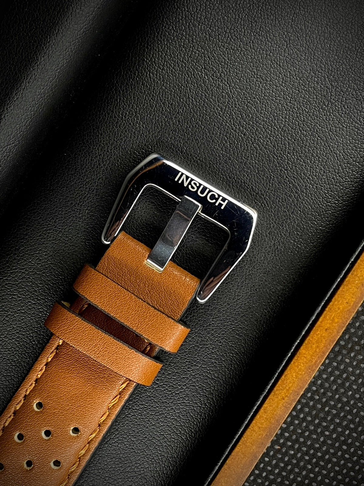 INSUCH ORIGINAL CHRONOGRAPH - BLUE DIAL WITH BROWN STRAPS