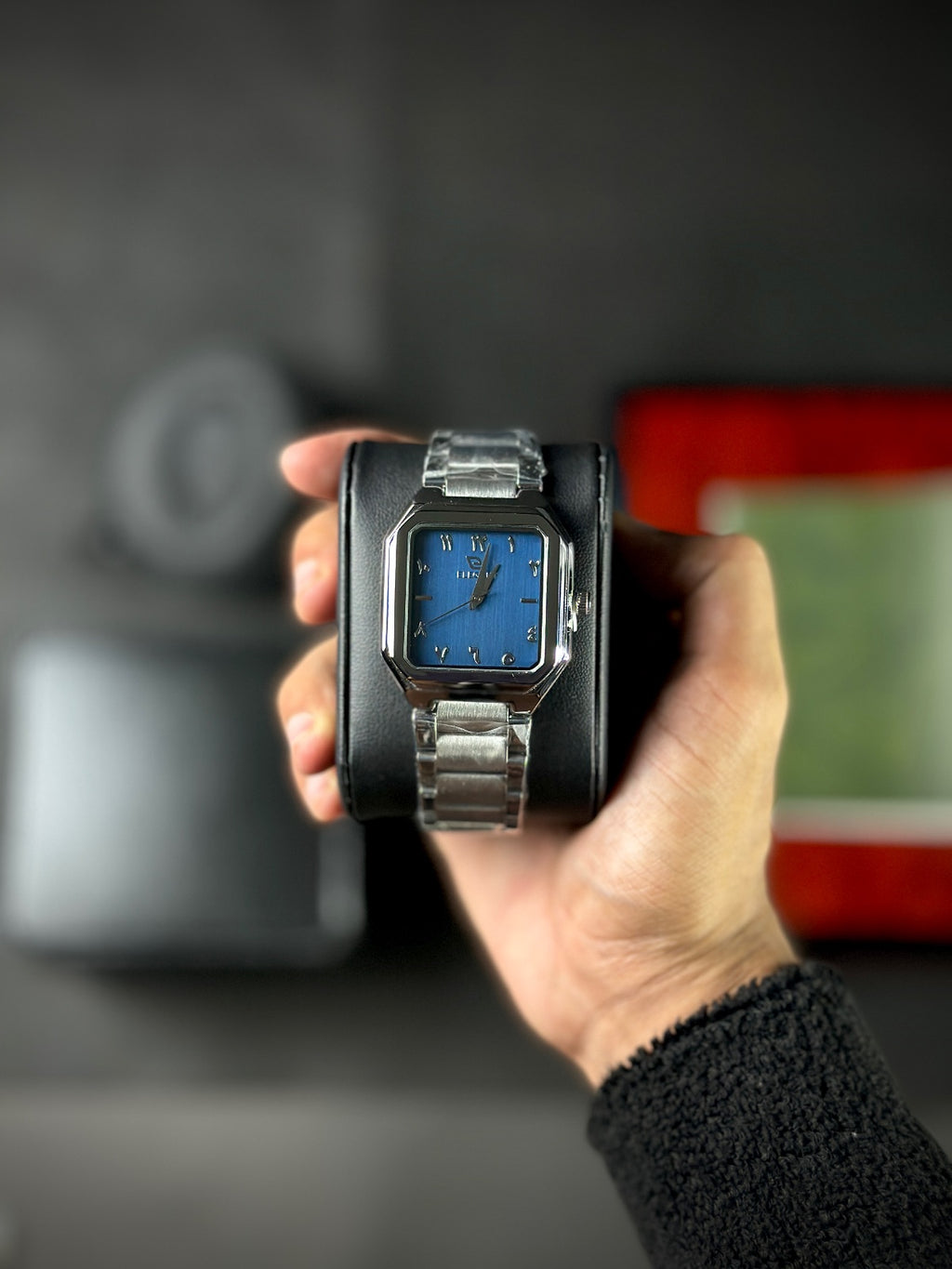 ELEGANT OLD MONEY BLUE DIAL X SILVER STAINLESS STEEL CASE